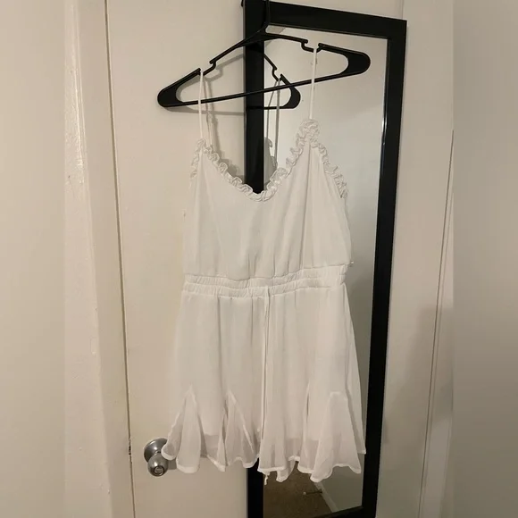 White Romper. Used For My Wedding And Graduation | Color: White | Size: L | Ari_G15's Closet